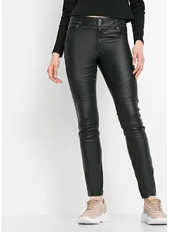 Pantaloni in similpelle stile biker, bonprix