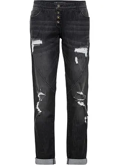 Jeans boyfriend sdruciti con poliestere riciclato, bonprix