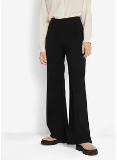 Pantaloni a palazzo  in misto viscosa con elastico in vita, bonprix