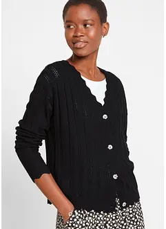 Cardigan corto traforato, bonprix