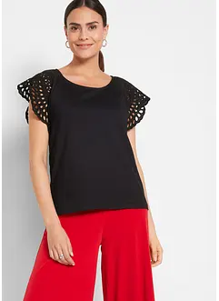 Maglia con ricami traforati, bonprix