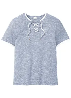 T-shirt con stringatura in cotone biologico, bonprix