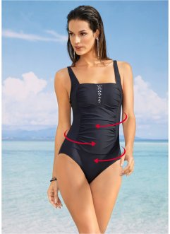 Bonprix Donna Sport & Swimwear Costumi da bagno Costumi Interi Costumi Interi Modellanti Nero Bel costume intero modellante in materiale sostenibile 