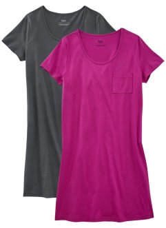 Camicia da notte in cotone sostenibile (pacco da 2), bpc bonprix collection