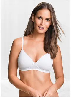 Reggiseno senza ferretto con coppe preformate e cotone biologico (pacco da 3), bonprix