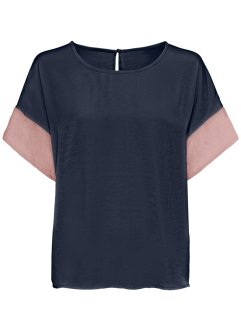 Camicia Cotone A Righe Maniche Corte di Uniqlo in Blu Donna Abbigliamento da T-shirt e top da Top a manica corta 