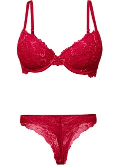 Reggiseno con coppe preformate con ferretto e perizoma (set 2 pezzi), bonprix