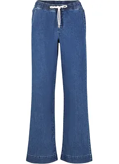 Jeans elasticizzati wide leg, vita media, bonprix