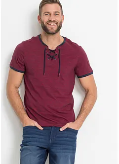 T-shirt con stringatura in cotone biologico, bonprix