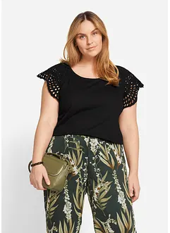 Maglia con ricami traforati, bonprix