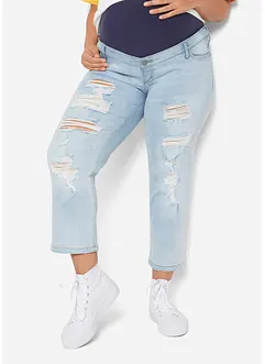 Jeans prémaman cropped strappati, bonprix