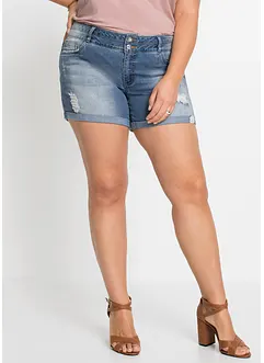 Shorts di jeans, a vita media, bonprix