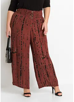 Pantaloni a palazzo con stampa batik, bonprix