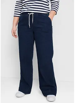 Jeans elasticizzati wide leg, a vita media, bonprix