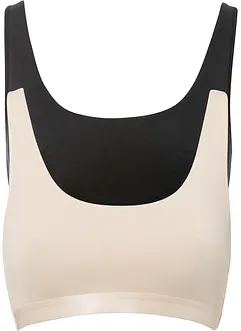 Reggiseno bustier con cotone biologico (pacco da 2), bonprix