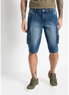 Bermuda cargo lunghi in jeans, relaxed fit, bonprix