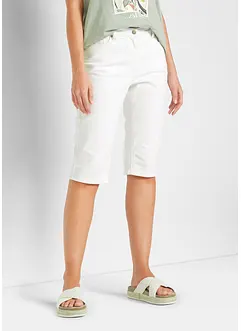 Bermuda in jeans elasticizzati con fondo arrotolato, bonprix