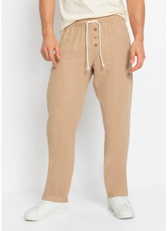 Pantaloni in mussola con elastico in vita loose fit straight, RAINBOW