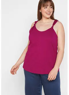 Top di cotone con nodi, bonprix