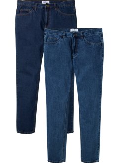 Jeans con elastico in vita con TENCEL™ e lino loose fit tapered Blu Bonprix Uomo Abbigliamento Pantaloni e jeans Jeans Jeans affosulati 