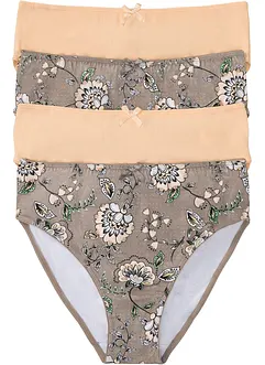 Slip alto con cotone biologico  (pacco da 4), bonprix