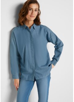 Bonprix Donna Abbigliamento Camicie Camicie denim Blu Camicia di jeans extra lunga 