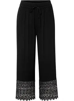 Pantaloni culotte con pizzo, bonprix
