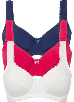 Reggiseno con ferretto e cotone (pacco da 3), bonprix