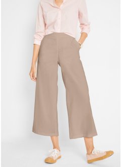 Pantaloni culotte in bengalina con cinta larga elasticizzata, bpc bonprix collection