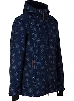 Softshell idrorepellente in fantasia floreale, bonprix