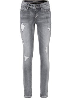 Jeans skinny con effetto distrutto, RAINBOW