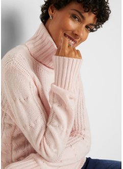 Maglione di lana con trecce e Good Cashmere Standard®, bpc selection premium