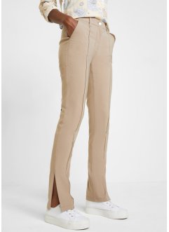 Pantaloni in bengalina con spacco straight, bpc bonprix collection