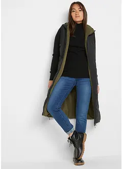 Gilet trapuntato double face in poliestere riciclato con cappuccio, bonprix