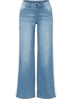 Jeans larghi con spacco e dettaglio a righe, RAINBOW