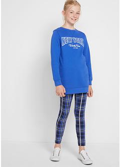 Felpa lunga e leggings a quadri (set 2 pezzi), bpc bonprix collection