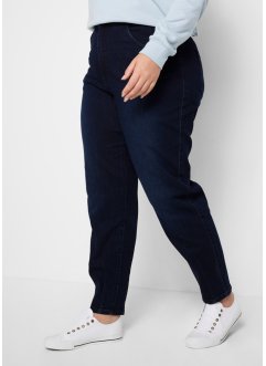 Jeans a vita alta con gambe larghe e cinta comoda, bpc bonprix collection