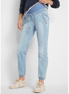 Jeggings prémaman di jeans con dettagli in similpelle, bpc bonprix collection