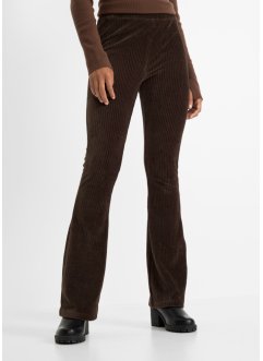 Bonprix Donna Abbigliamento Pantaloni e jeans Pantaloni Pantaloni in velluto Marrone Pantaloni di velluto cropped con cinta comoda 