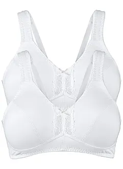 Reggiseno senza ferretto  con cotone biologico (pacco da 2), bonprix