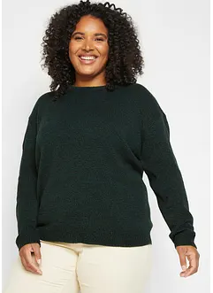 Maglione melange con scollo rotondo, bonprix