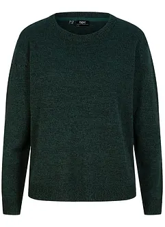 Maglione melange con scollo rotondo, bonprix