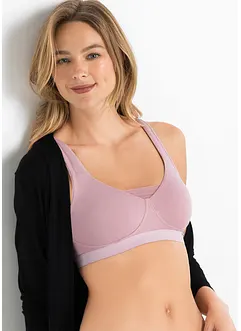 Reggiseno t-shirt senza ferretto con cotone biologico (pacco da 2), bonprix