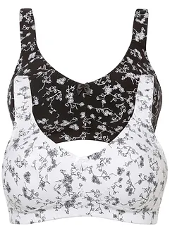 Reggiseno senza ferretto con cotone biologico morbido (pacco da 2), bonprix