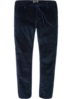 Pantaloni chino in velluto con elastico in vita slim fit, straight, bpc selection