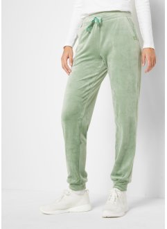 Bonprix Donna Abbigliamento Pantaloni e jeans Pantaloni Pantaloni in velluto Pantaloni di velluto elasticizzato wide Verde 