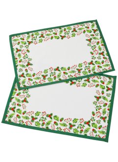 Tovagliette americane con foglie natalizie (pacco da 2), bpc living bonprix collection