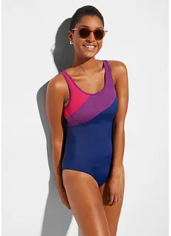 Costume intero sportivo ad asciugatura rapida con inserti a contrasto, bonprix