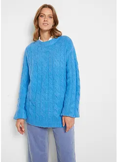 Maglione oversize con lavorazione a trecce, bonprix