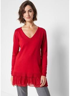 Maglione con pizzo e plissettatura, bpc selection premium
